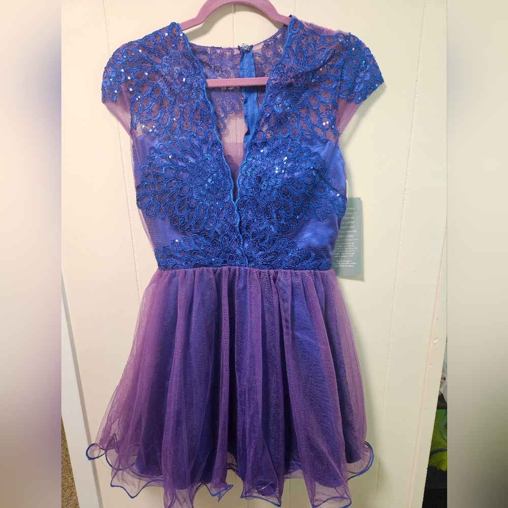 Speechless Royal Blue and Violet Dress